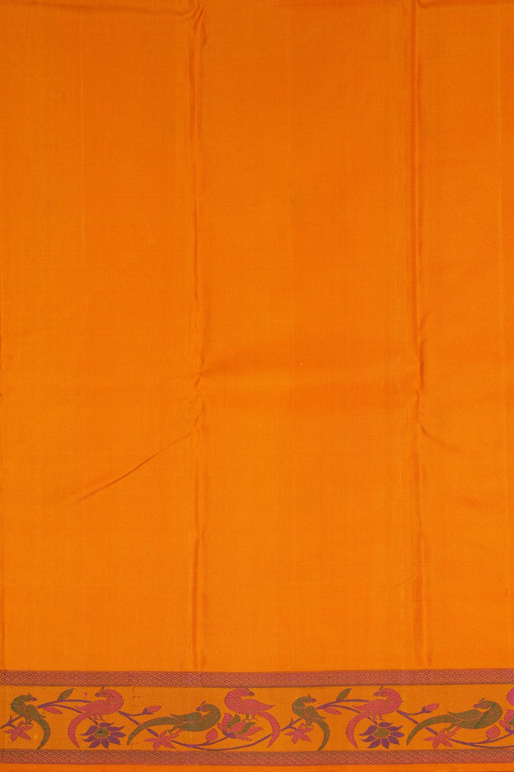 Image of Arani Silk Mustard-Orange Saree