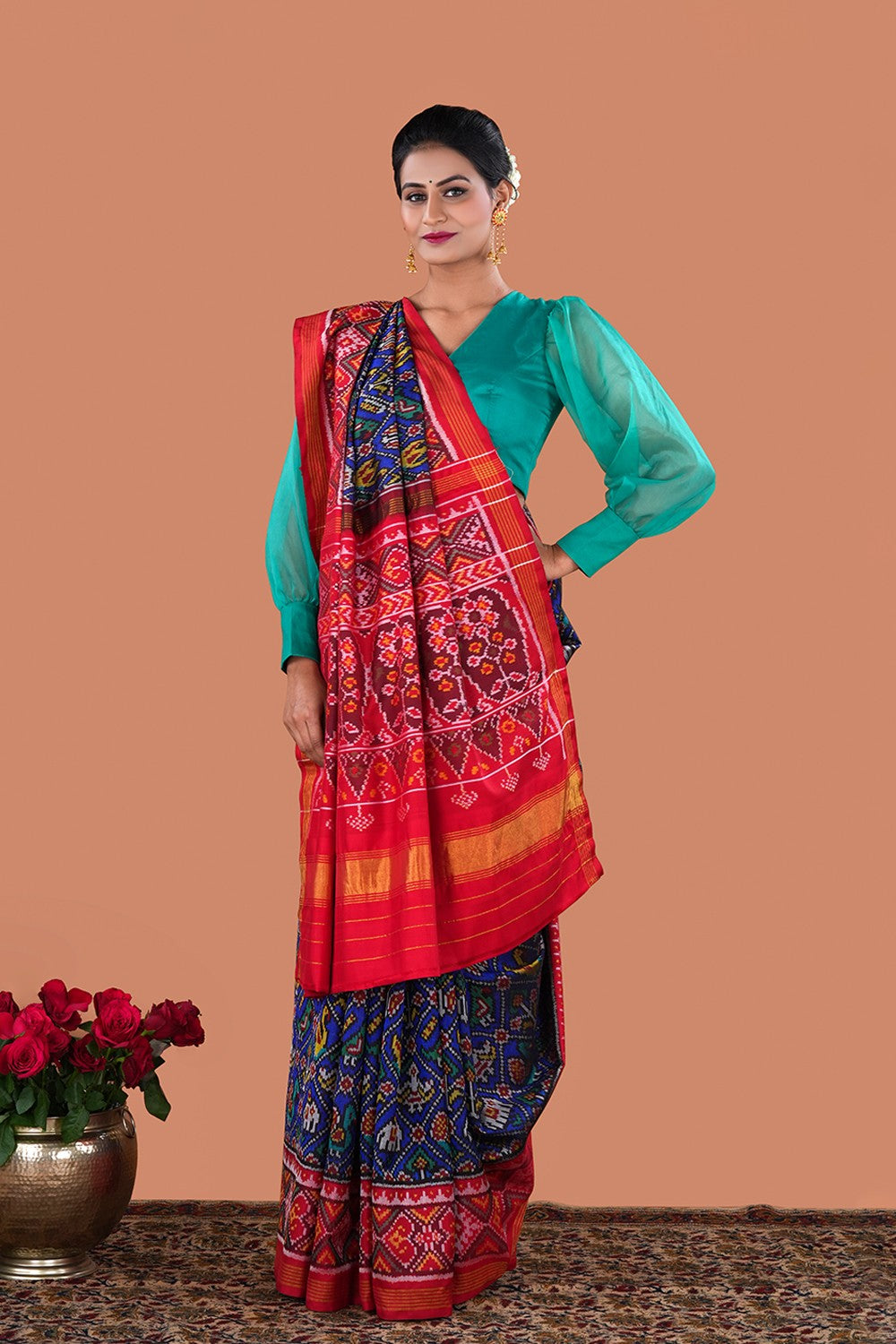 Image of Rajkot Silk Royal Blue Saree