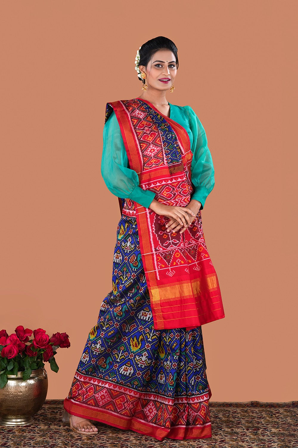 Image of Rajkot Silk Royal Blue Saree
