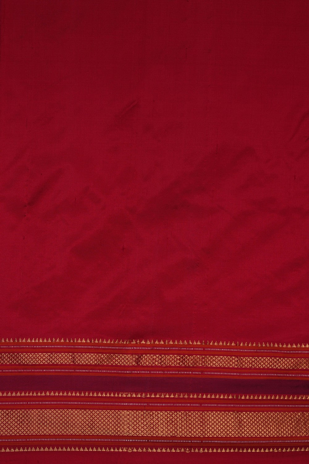 Image of Pochampally Silk Red Saree