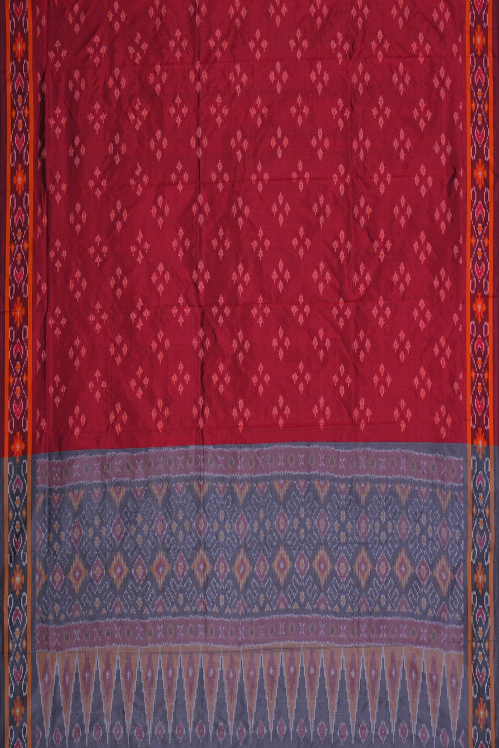 Image of Pochampally Ikat Unstitched Suit With Dupatta (3 Pcs Set)