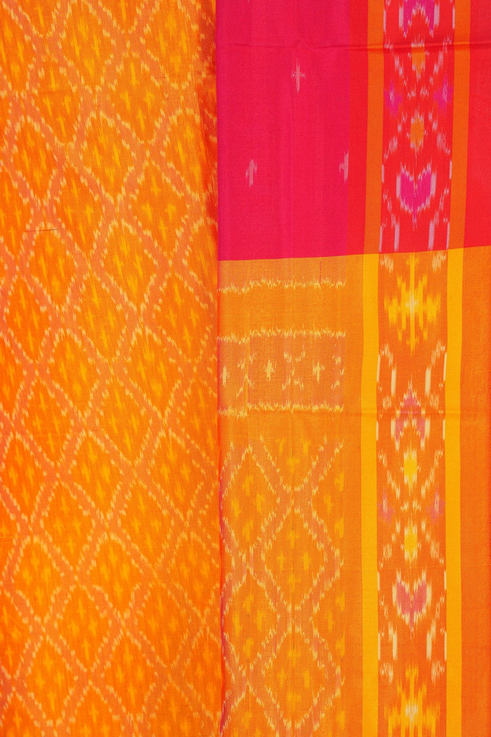 Image of Pochampally Ikat Unstitched Suit With Dupatta (3 Pcs Set)