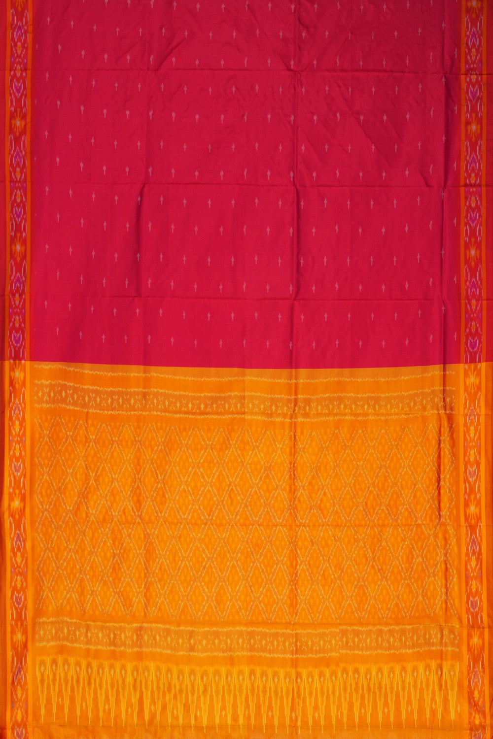 Image of Pochampally Ikat Unstitched Suit With Dupatta (3 Pcs Set)