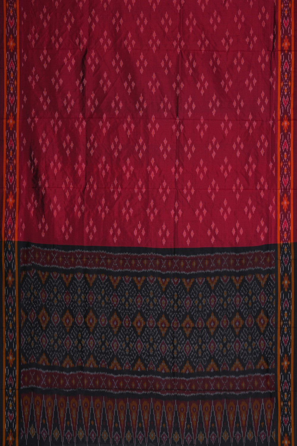 Image of Pochampally Ikat Unstitched Suit With Dupatta (3 Pcs Set)