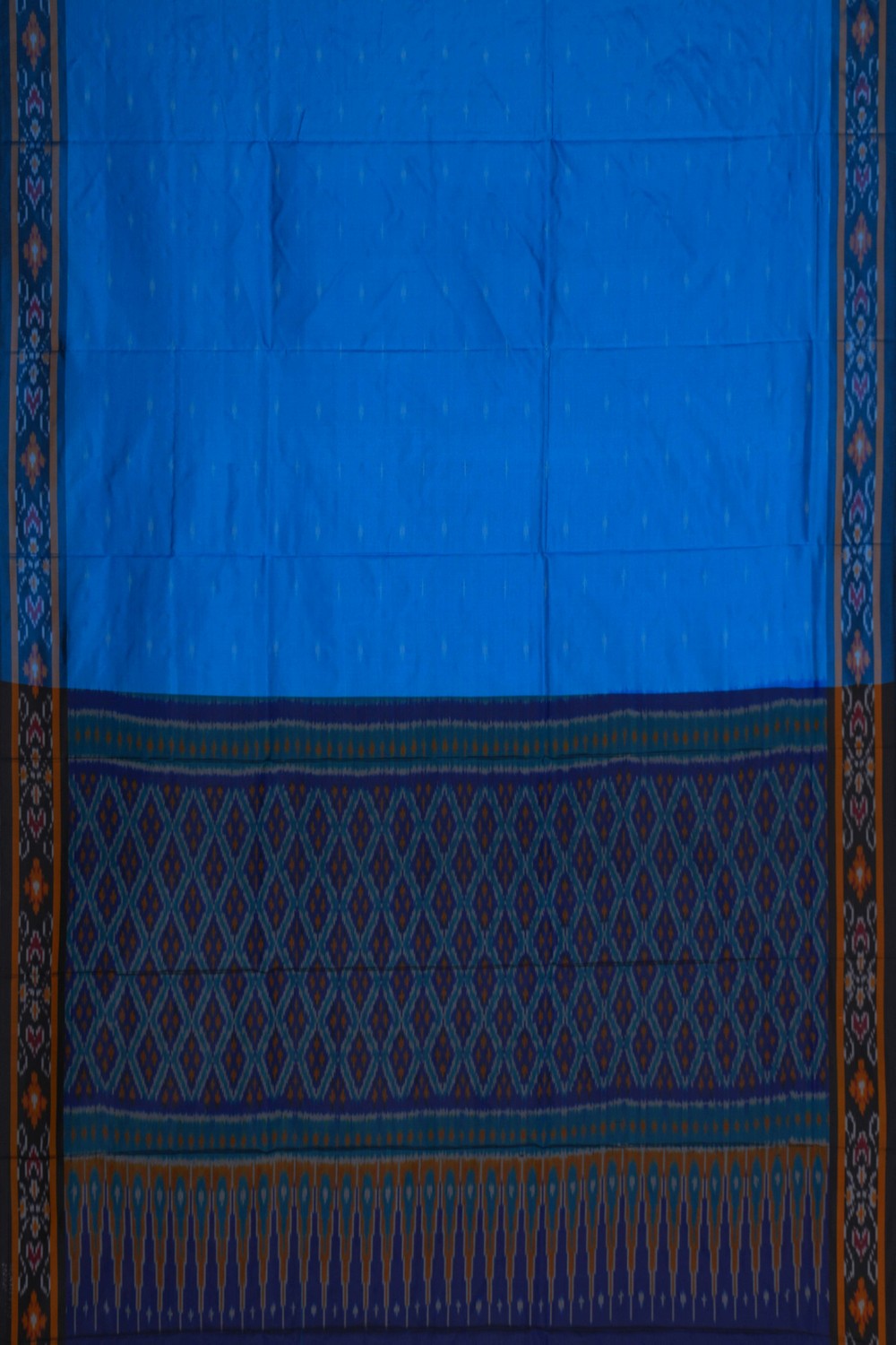 Image of Pochampally Ikat Unstitched Suit With Dupatta (3 Pcs Set)