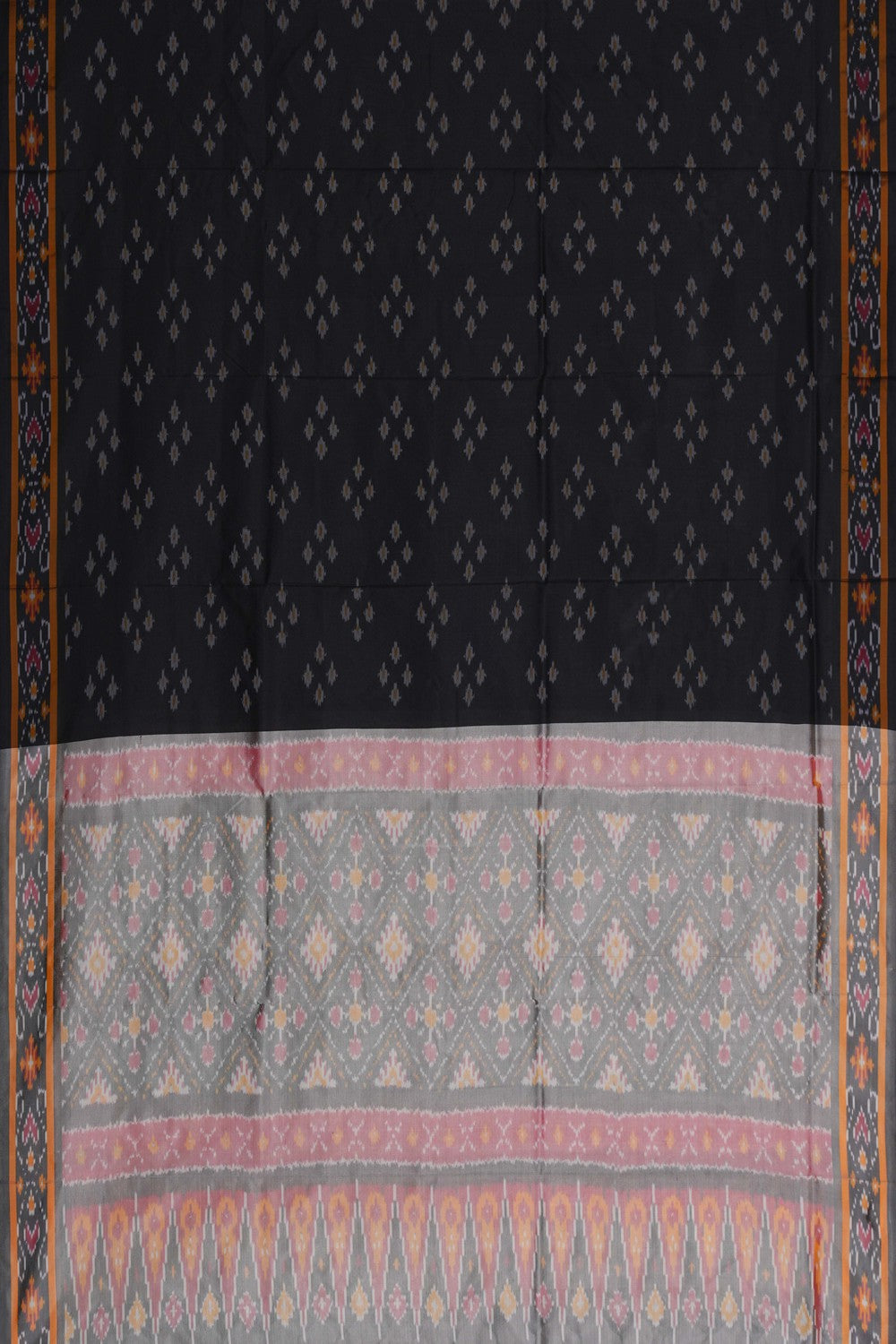 Image of Pochampally Ikat Unstitched Suit With Dupatta (3 Pcs Set)
