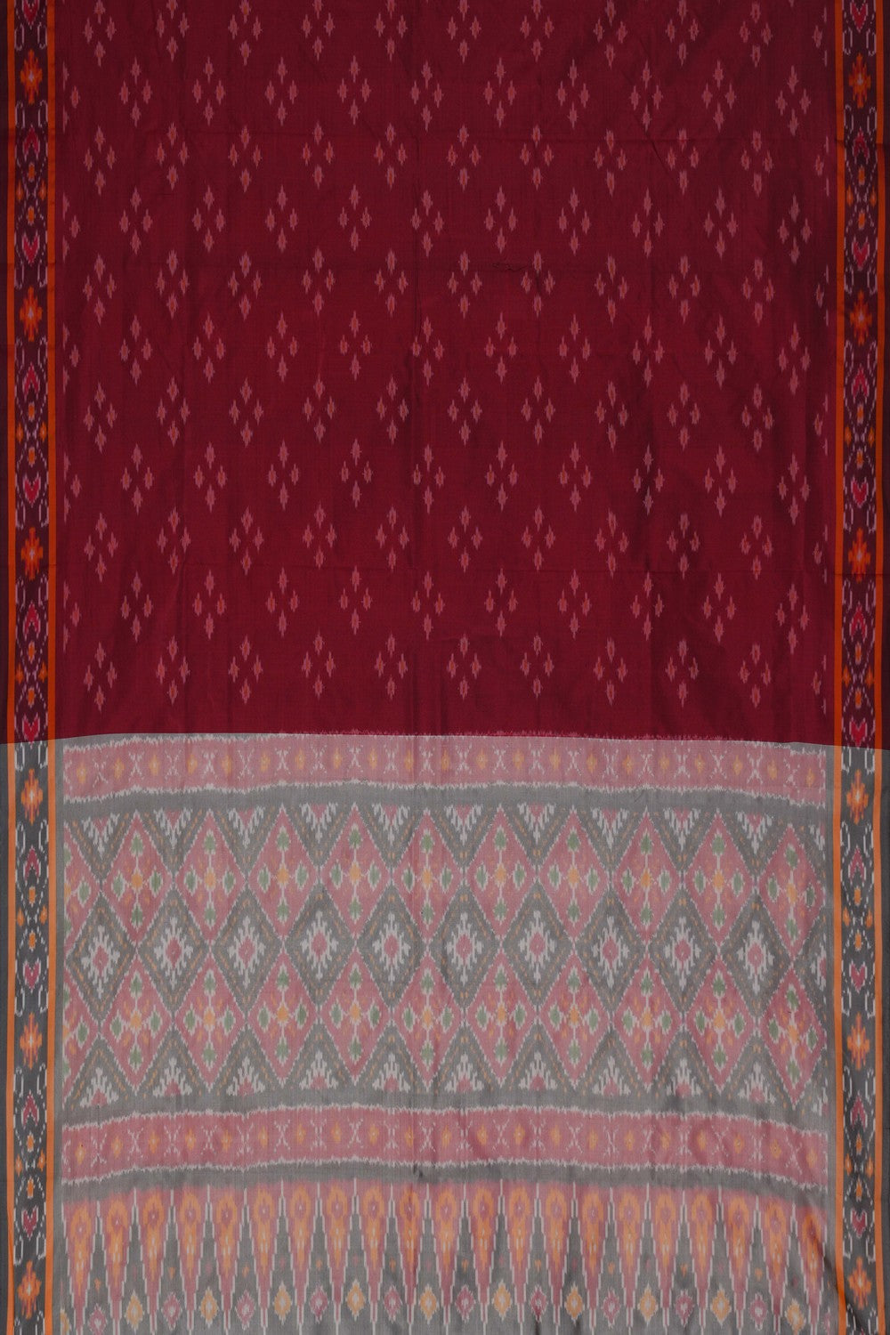 Image of Pochampally Ikat Unstitched Suit With Dupatta (3 Pcs Set)