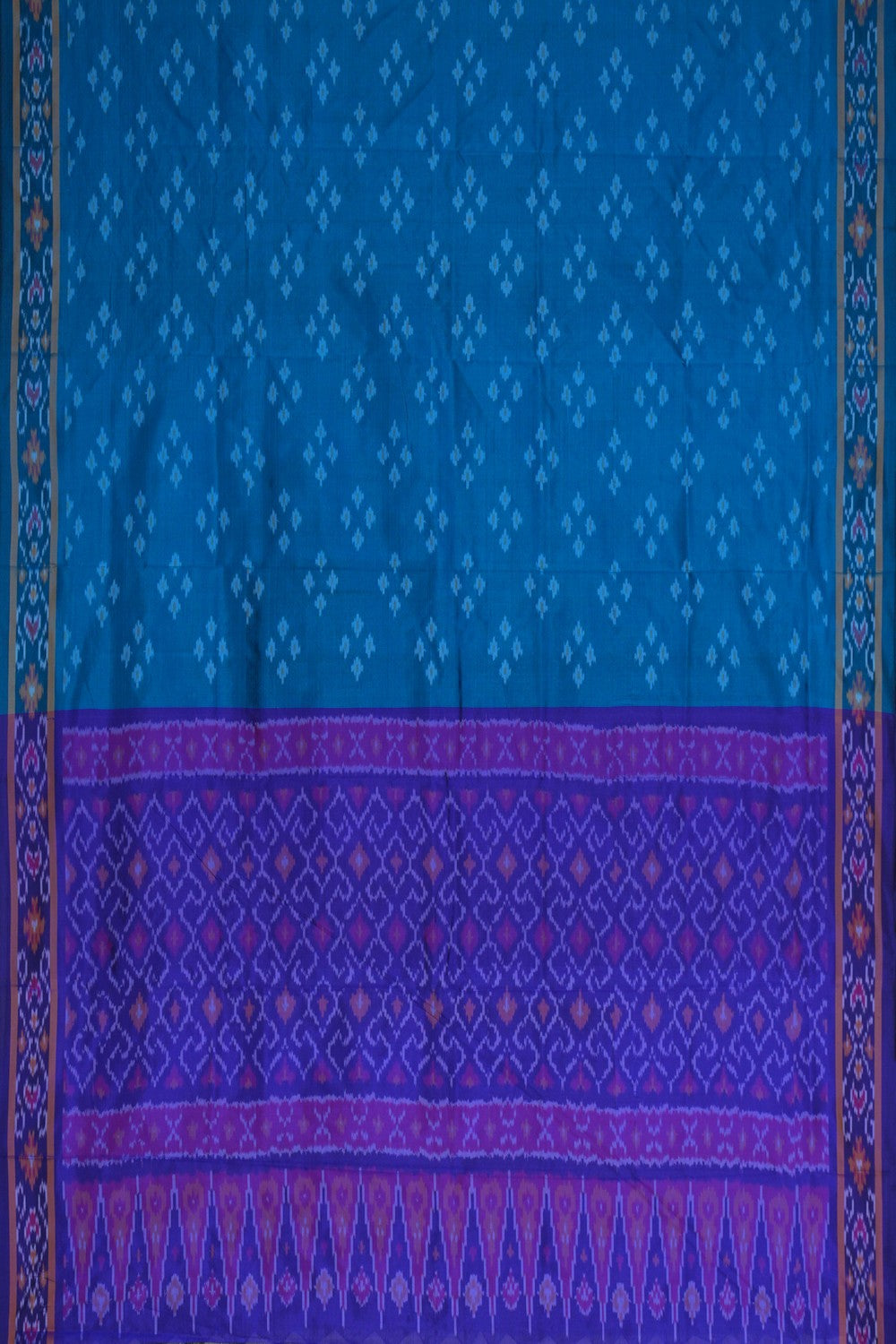 Image of Pochampally Ikat Unstitched Suit With Dupatta (3 Pcs Set)