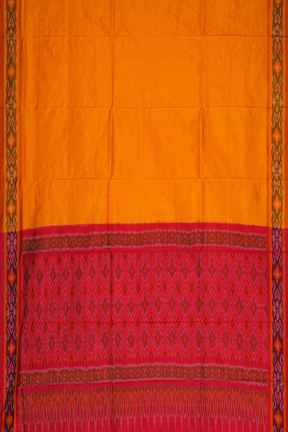Image of Pochampally Ikat Unstitched Suit With Dupatta (3 Pcs Set)