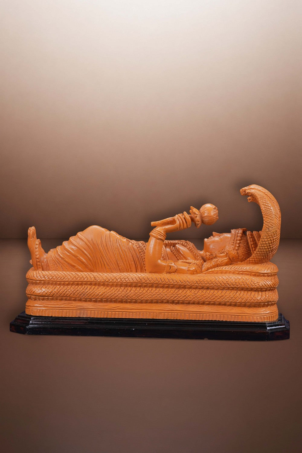 Image of Wooden Shri Padmanabha Swamy Sculpture
