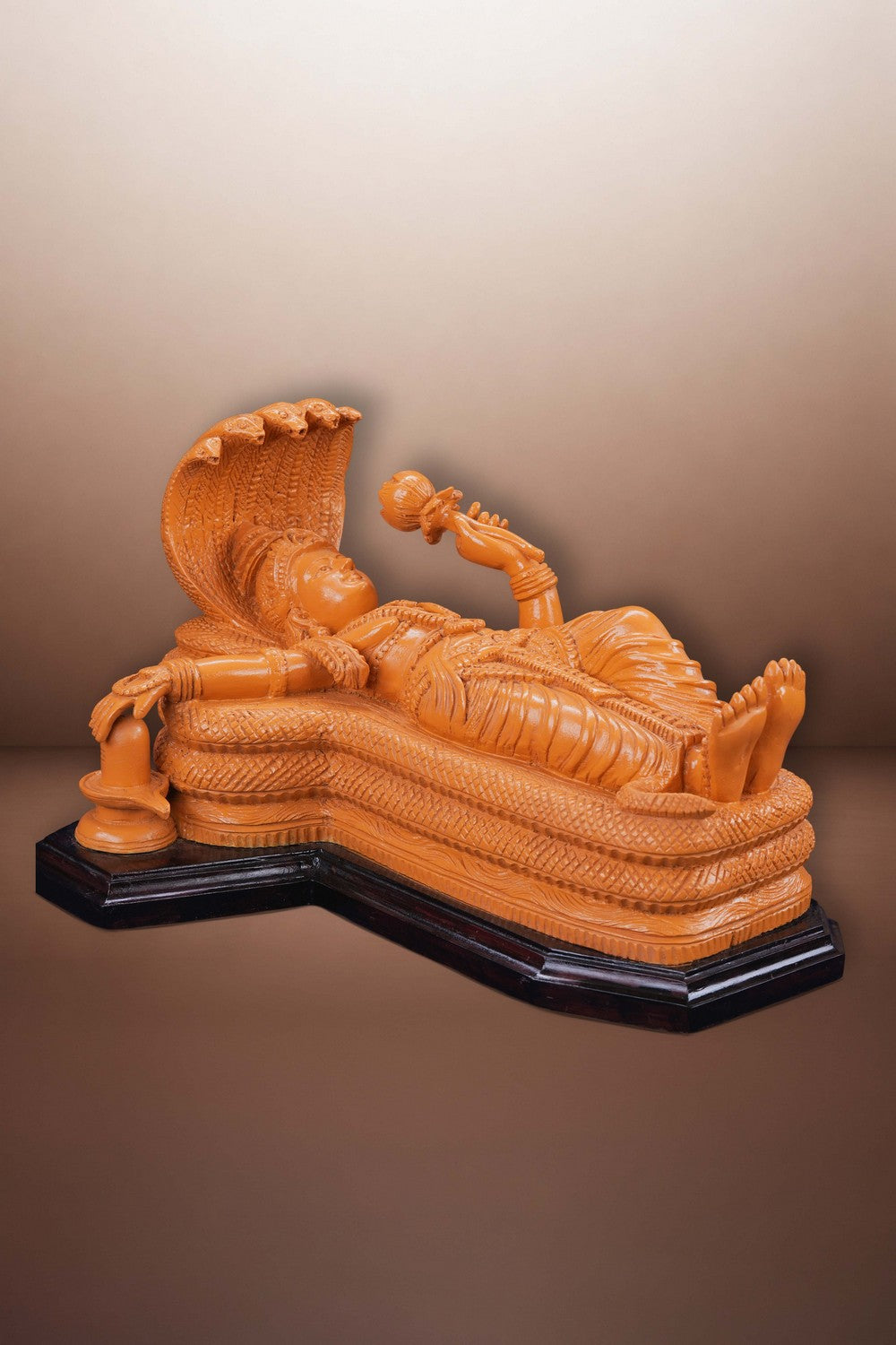 Image of Wooden Shri Padmanabha Swamy Sculpture