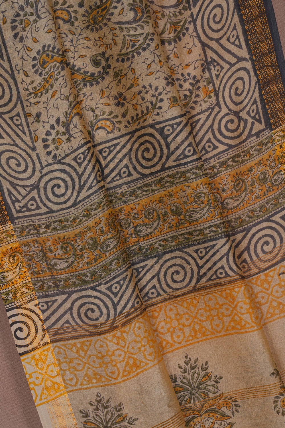 Image of Chanderi Floral Printed Saree
