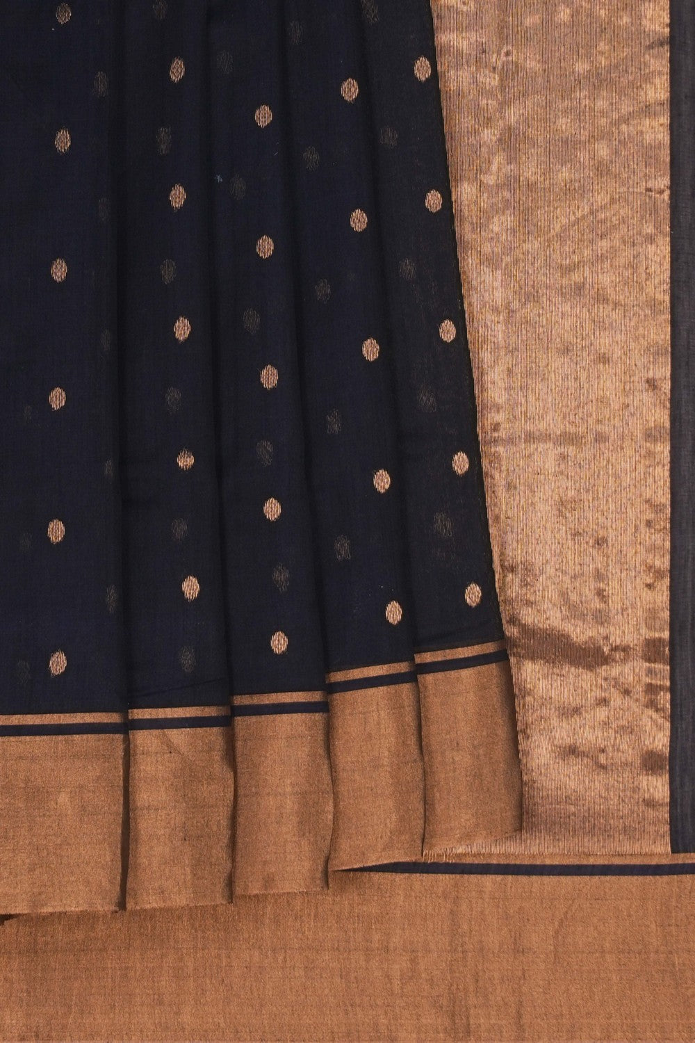 Image of Chanderi Black Saree