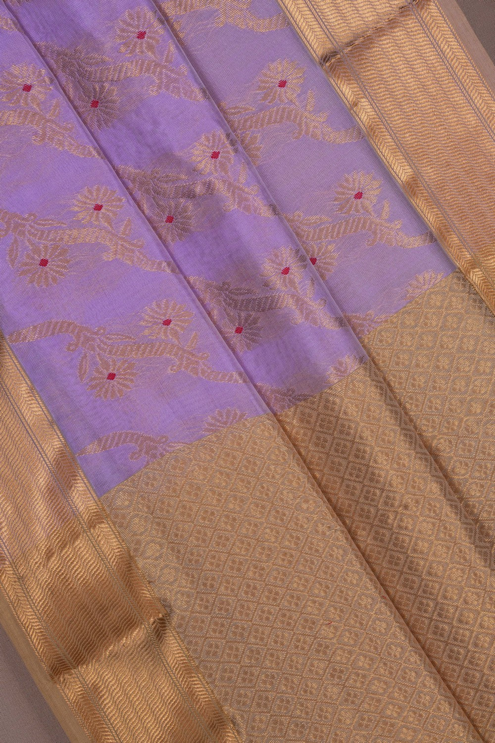 Image of Chanderi Lavender Purple Saree
