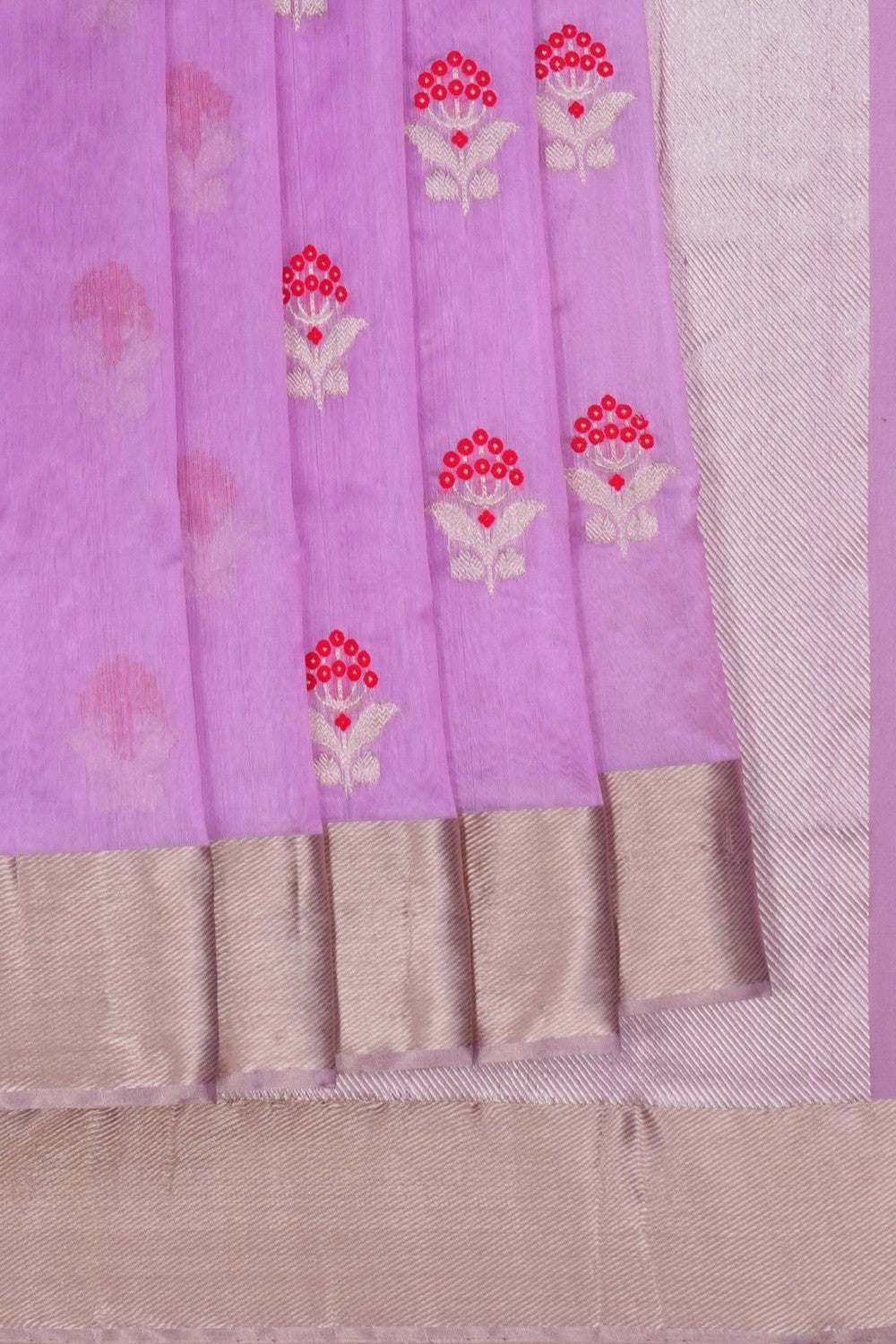 Image of Chanderi Lavender Pink Saree