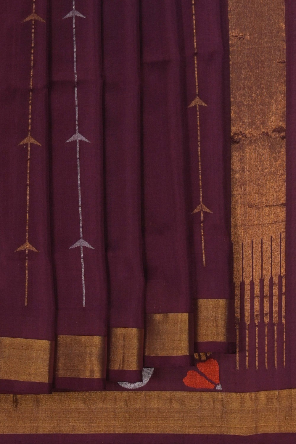 Image of Uppada Silk Maroon Saree
