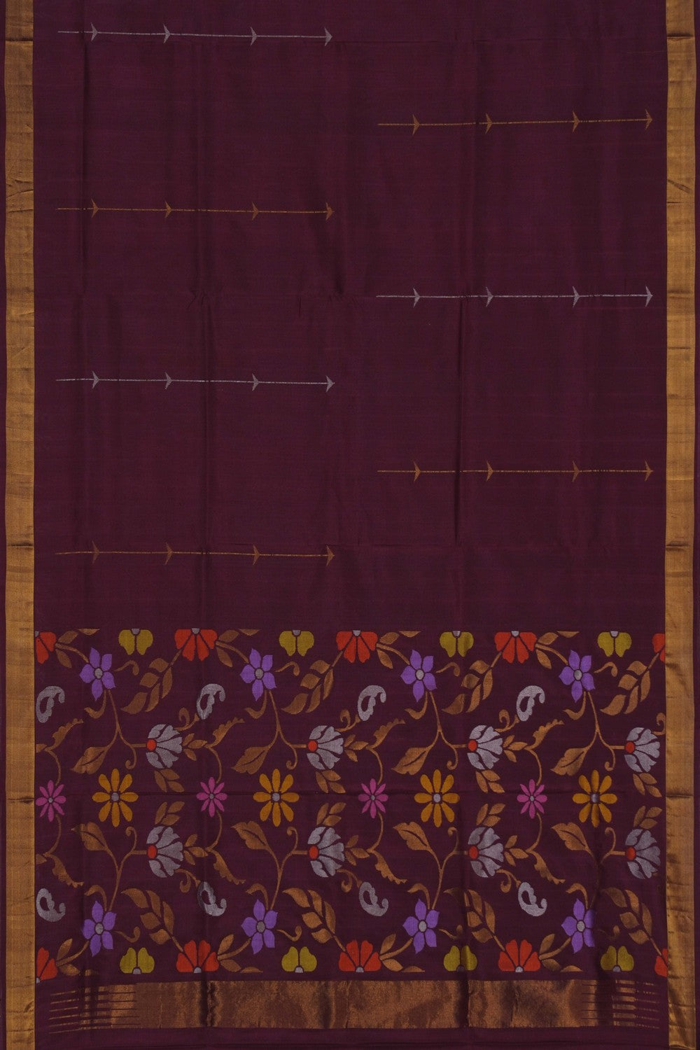 Image of Uppada Silk Maroon Saree