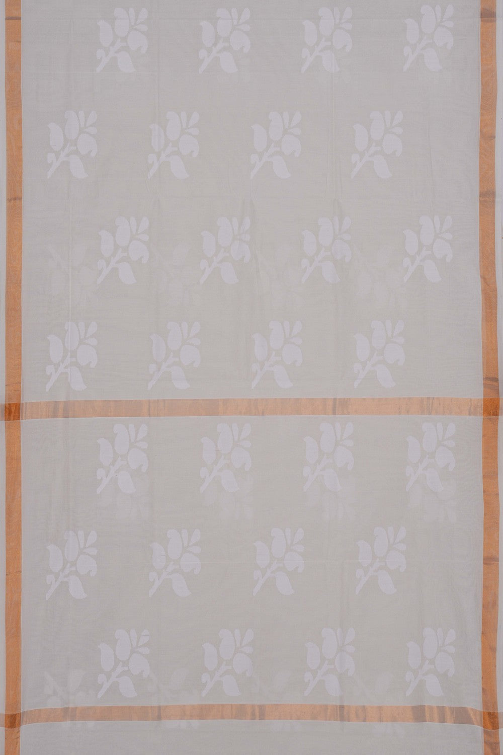 Image of Uppada Cotton Off-White Saree