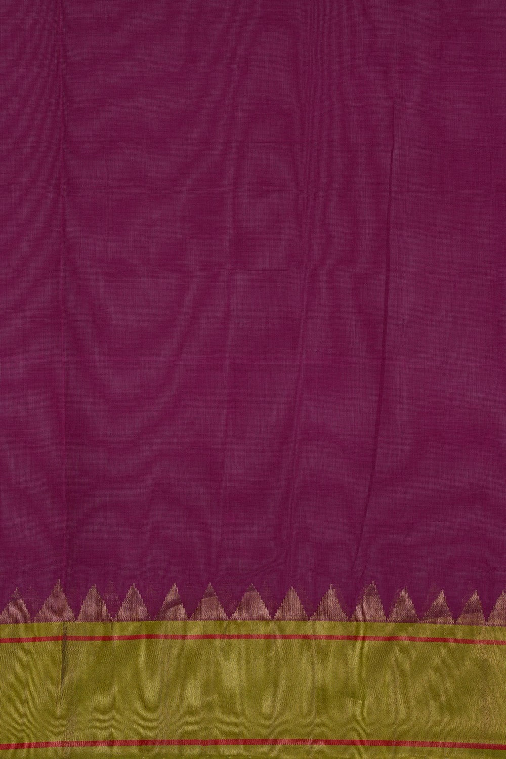 Image of Uppada Cotton Purple Saree
