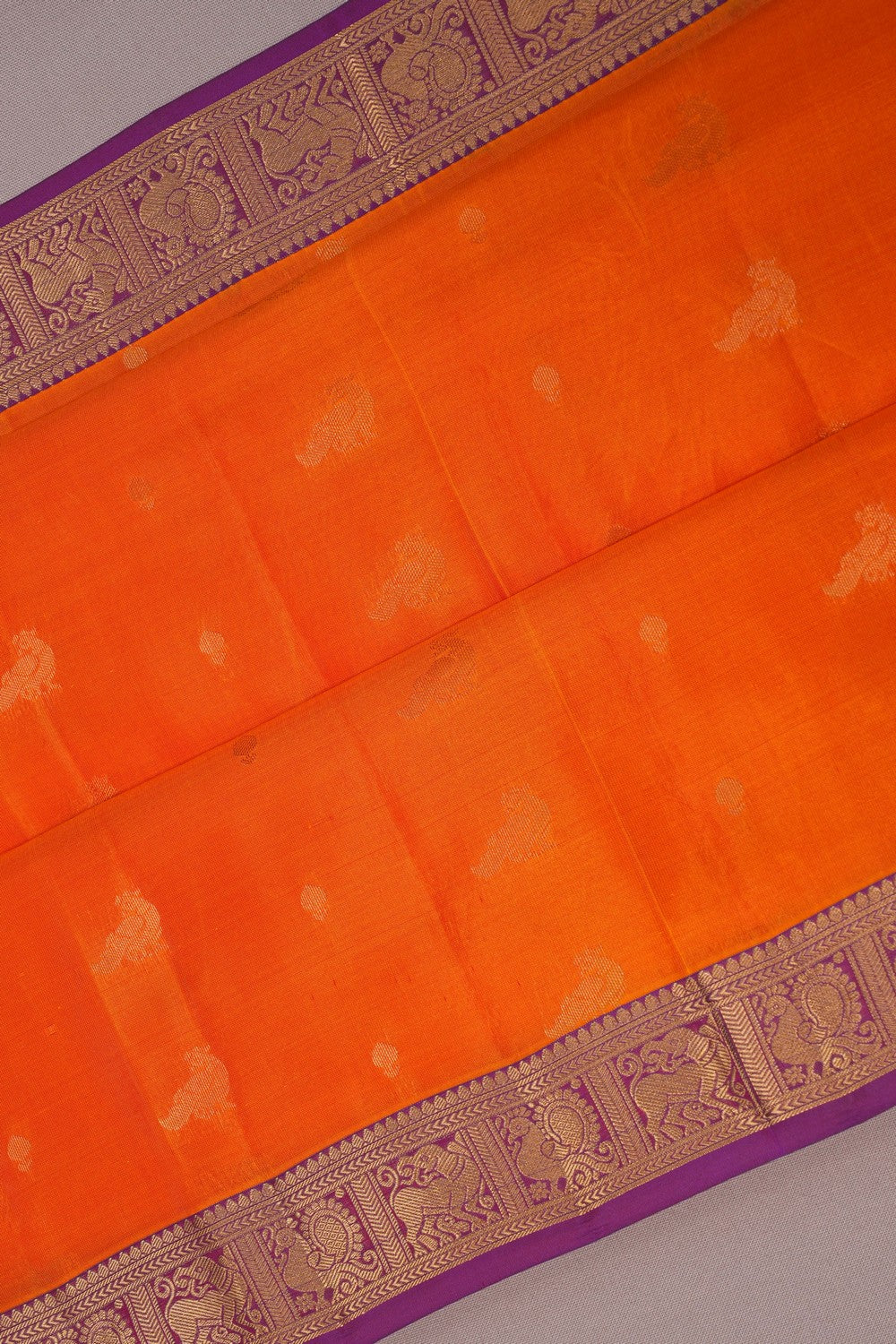 Image of South Silk Orange Saree