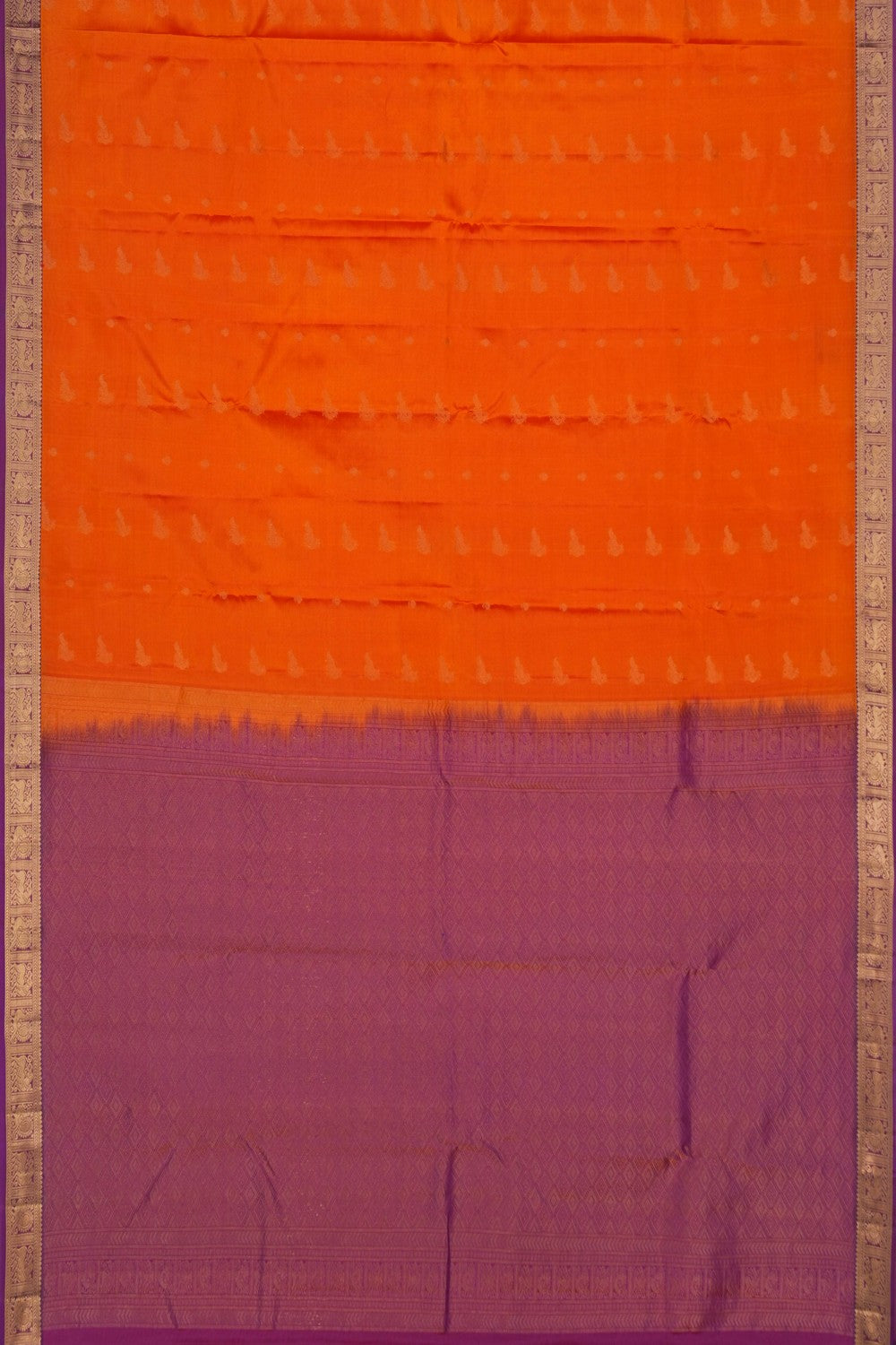 Image of South Silk Orange Saree
