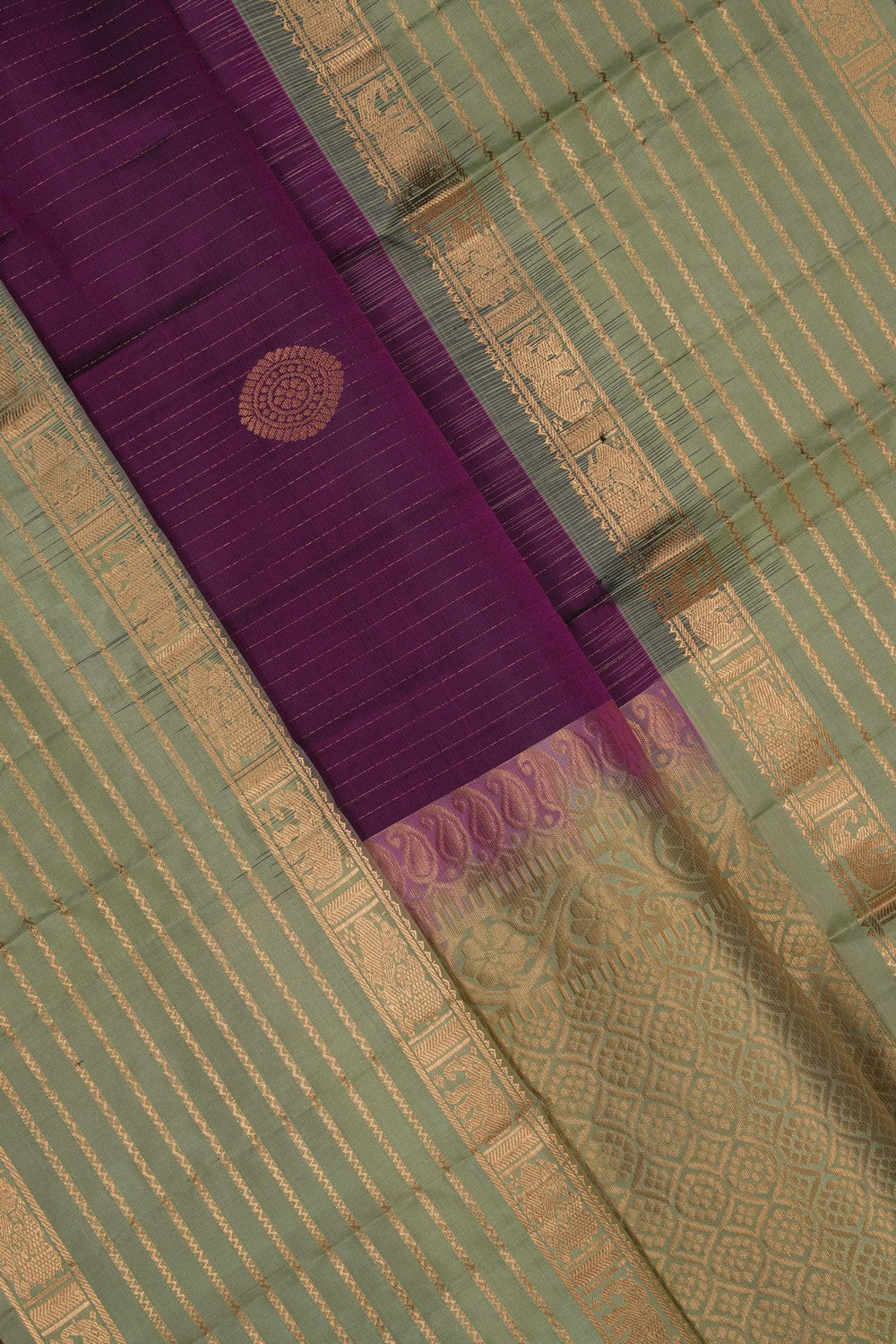 Image of South Silk Purple Saree