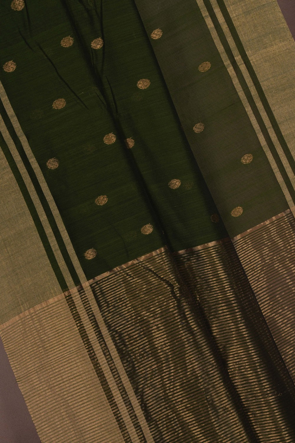 Image of A Chanderi Green Saree