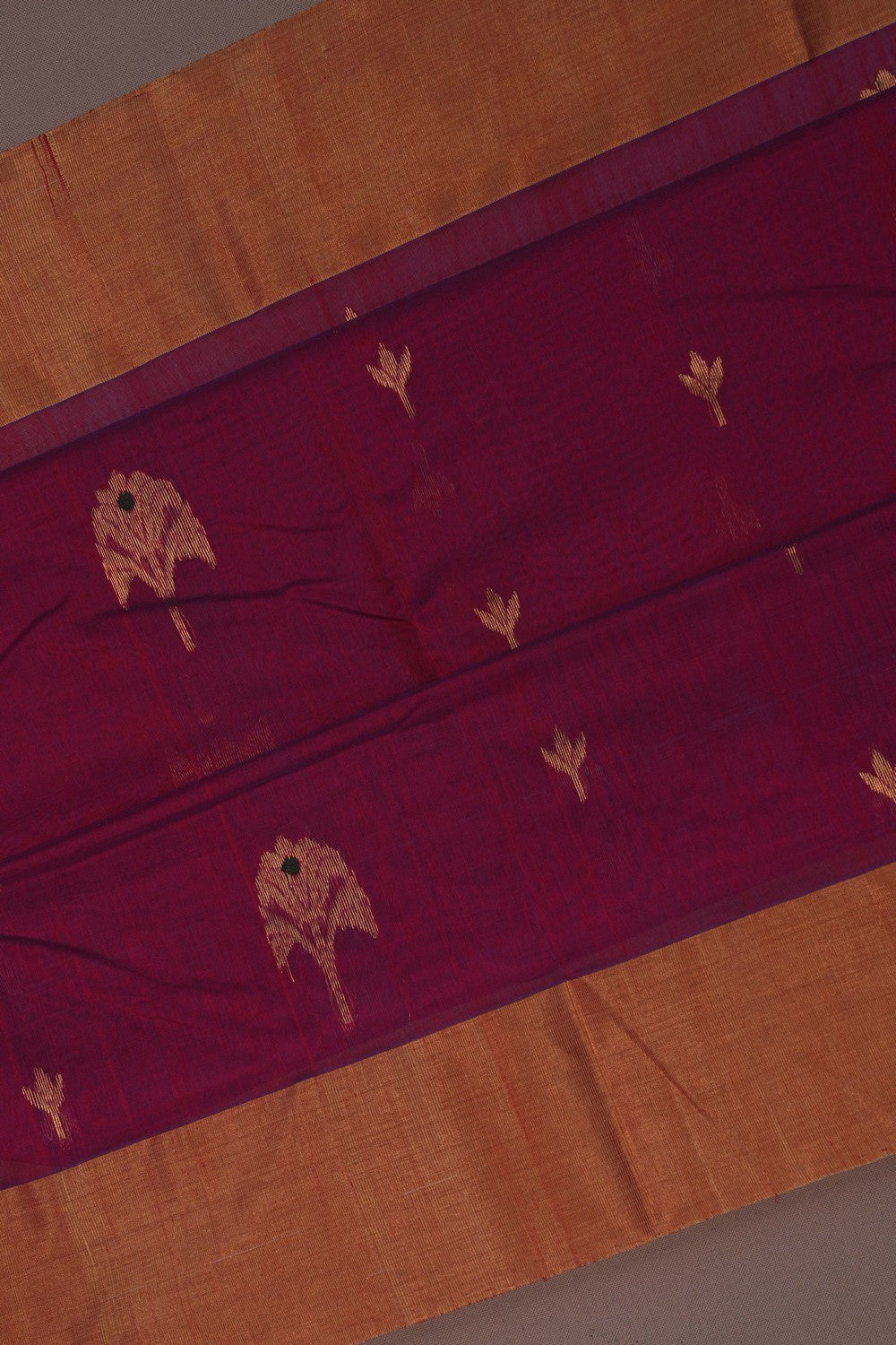 Image of A Chanderi Magenta Saree