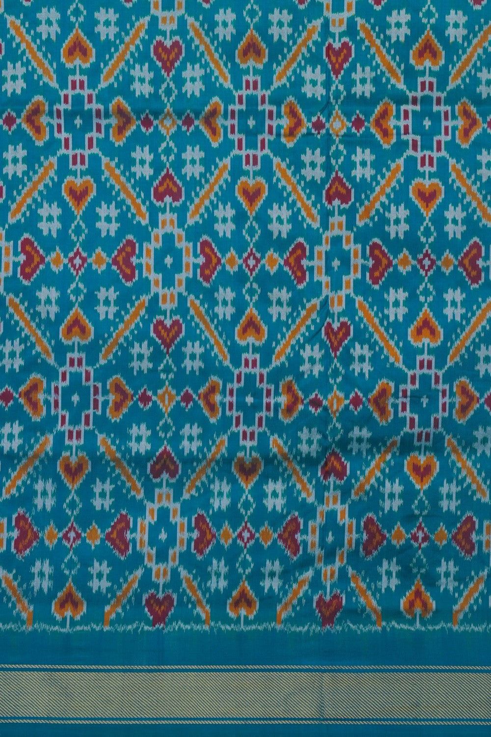 Image of Pochampally Ikat Silk Yellow Saree