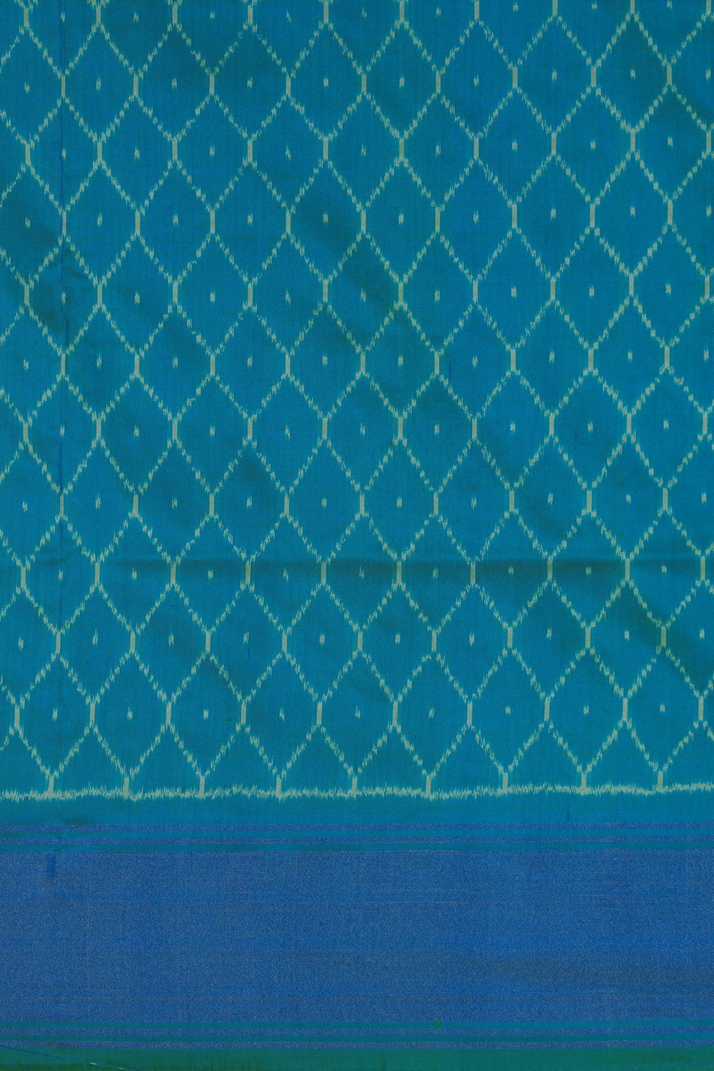 Image of Pochampally Ikat Silk Spring Green Saree