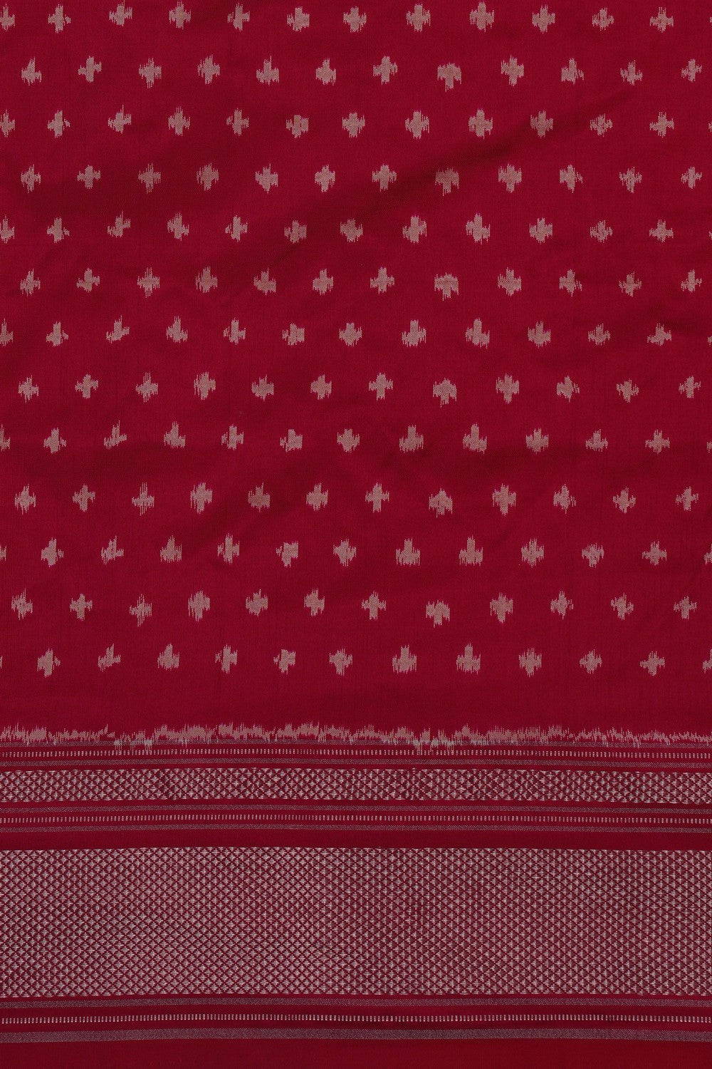 Image of Pochampally Ikat Silk Red Saree