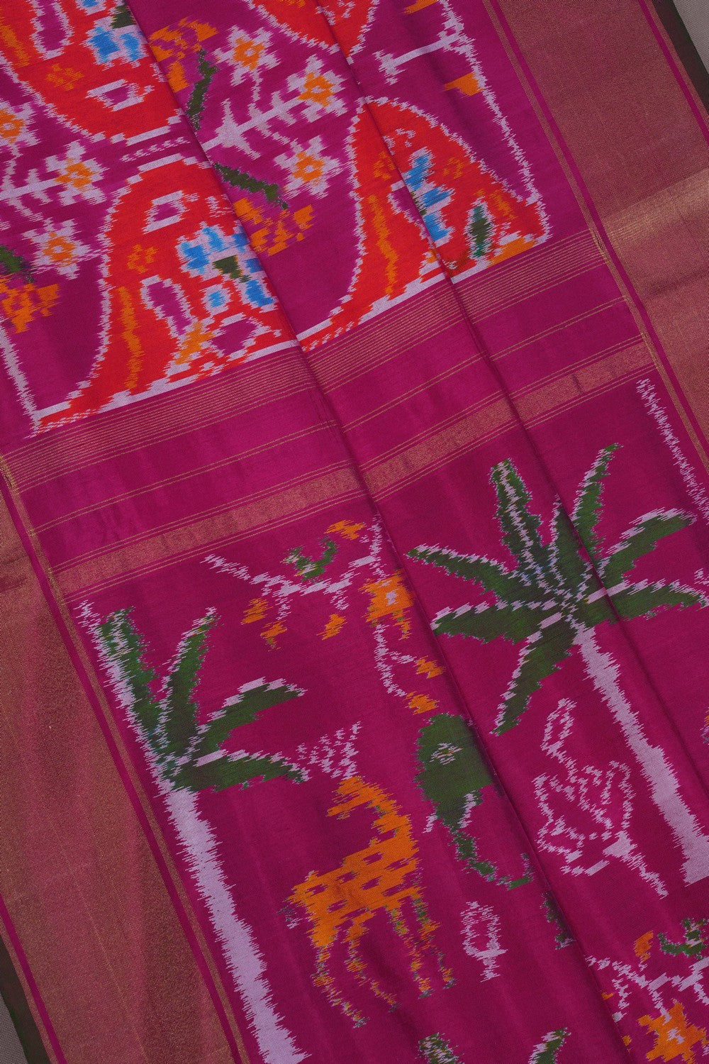 Image of Pochampally Rangkat Technique Ikat Saree