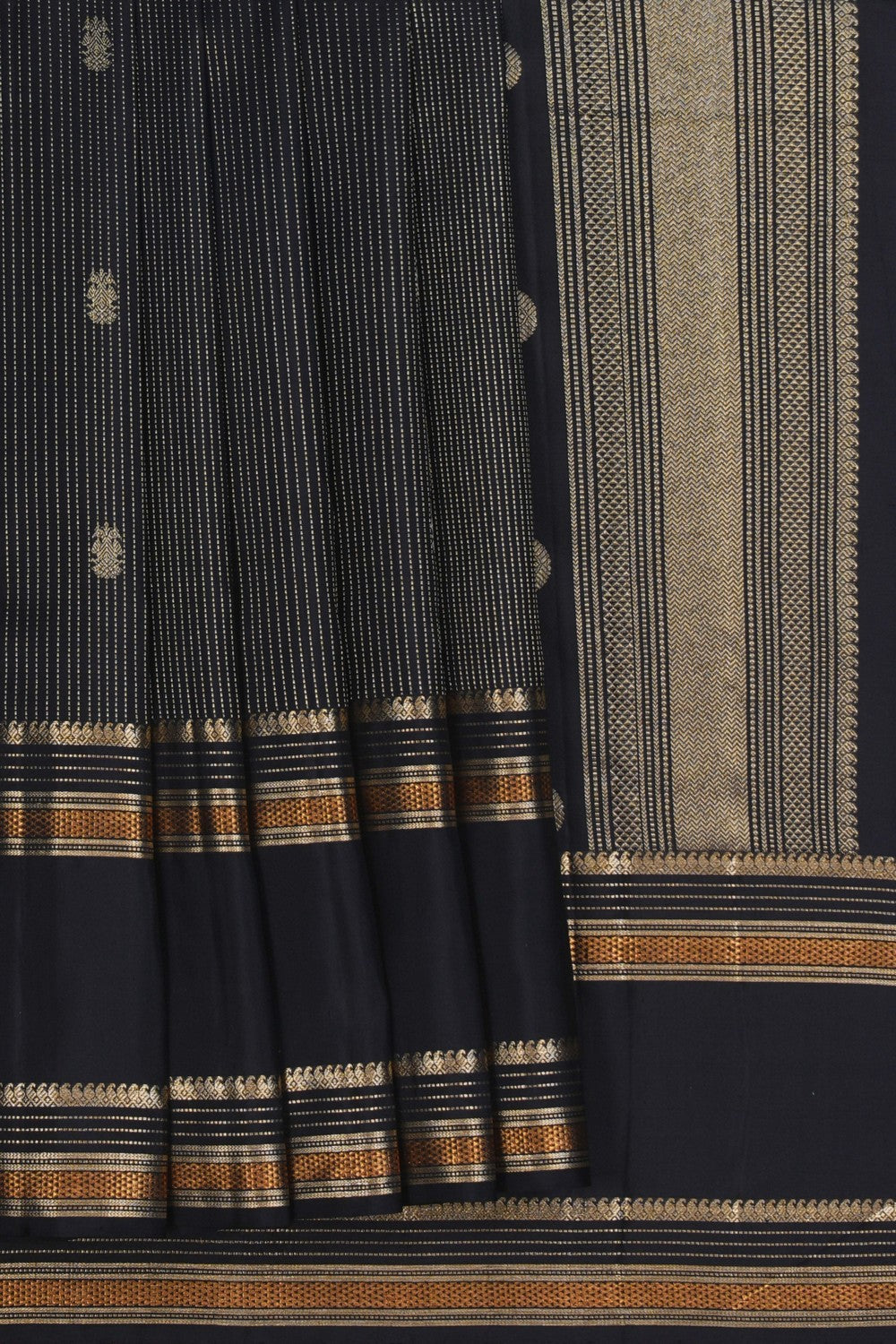 Image of Kanchi Silk Black Saree