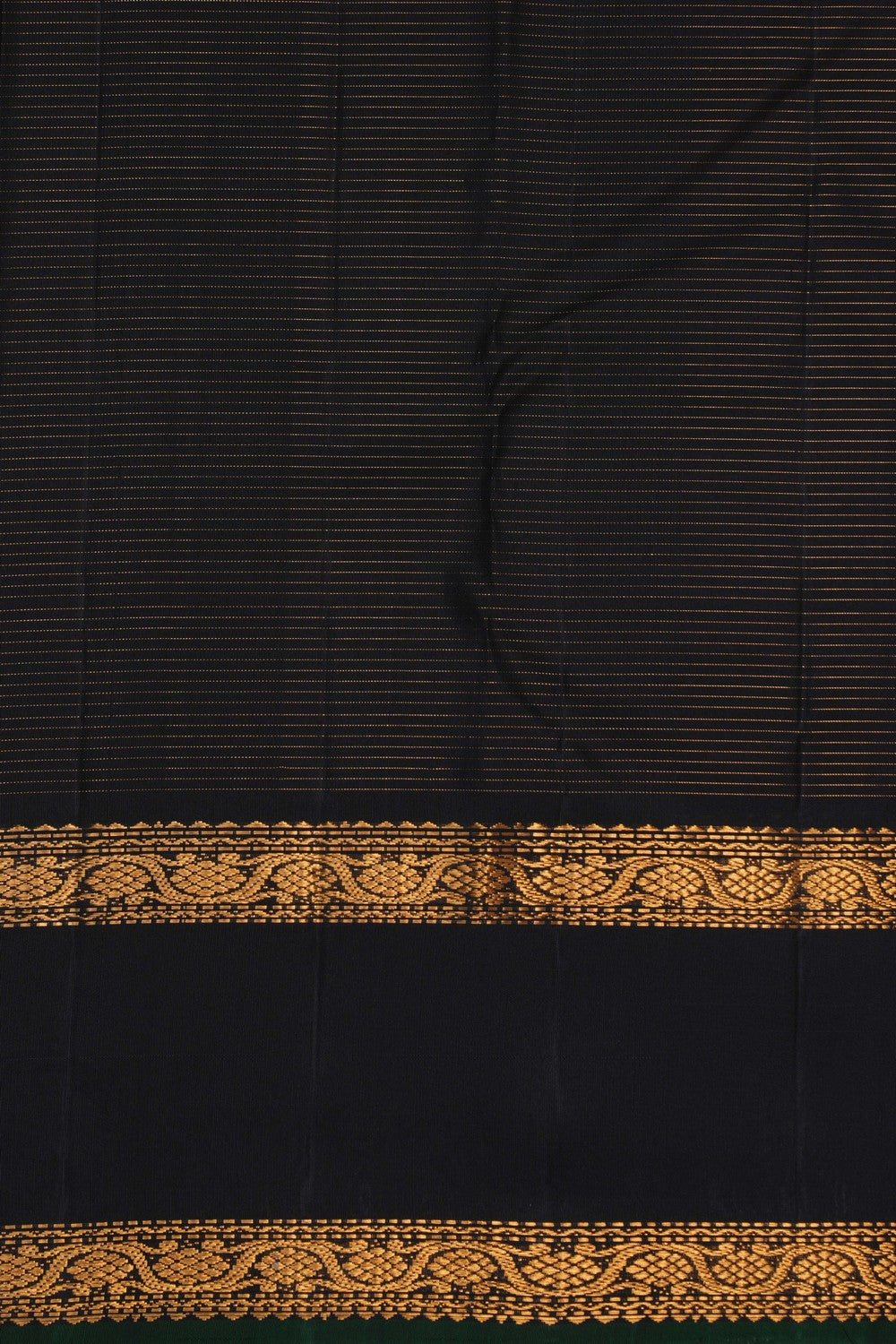 Image of Kanchi Silk Kattam Black Saree