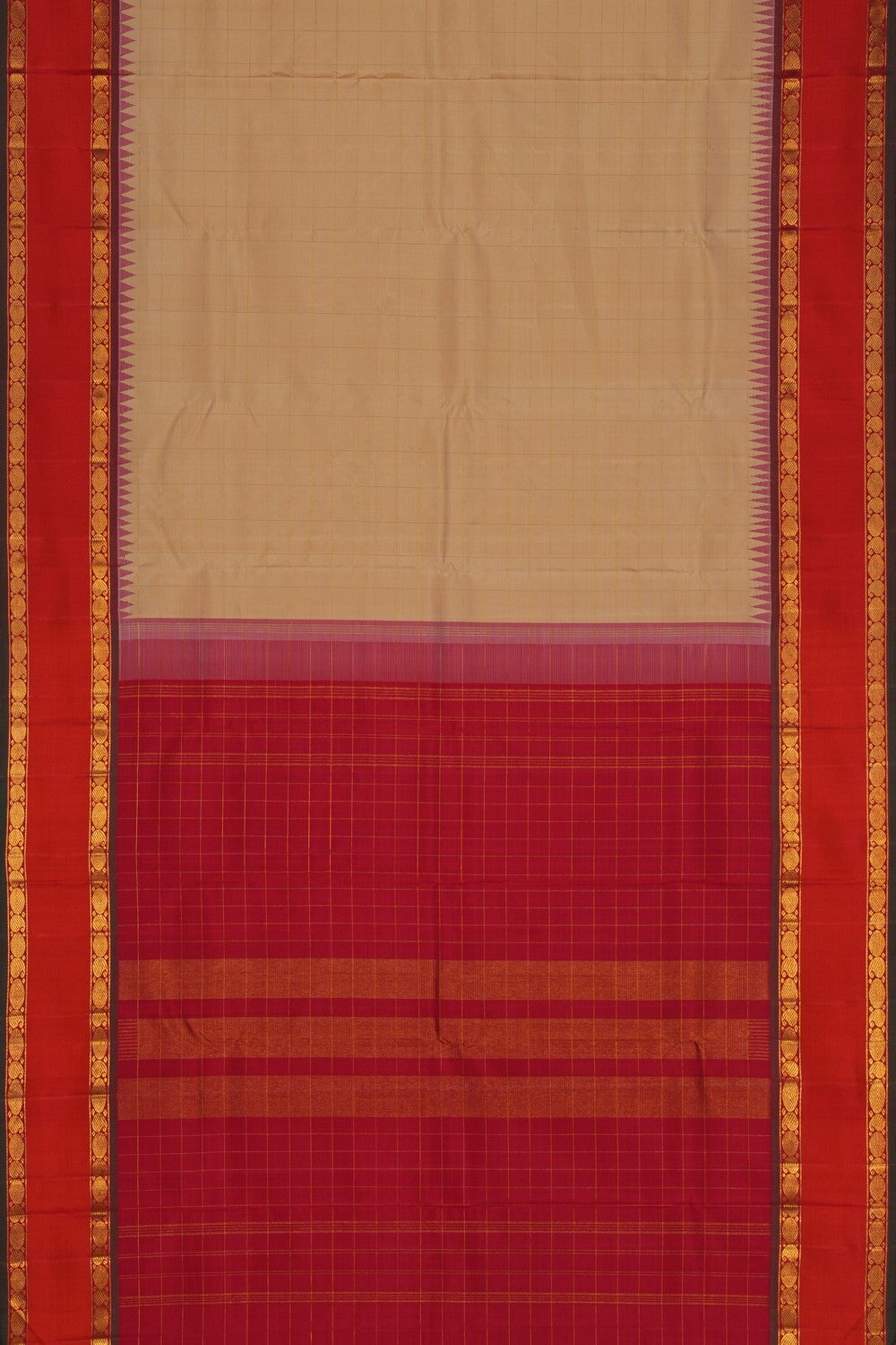 Image of Kanchi Silk Beige Saree