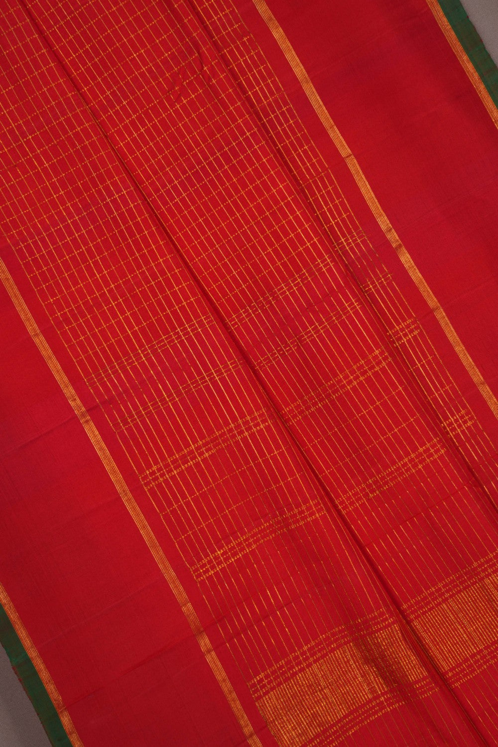 Image of Kanchi Silk Kattam Red Saree