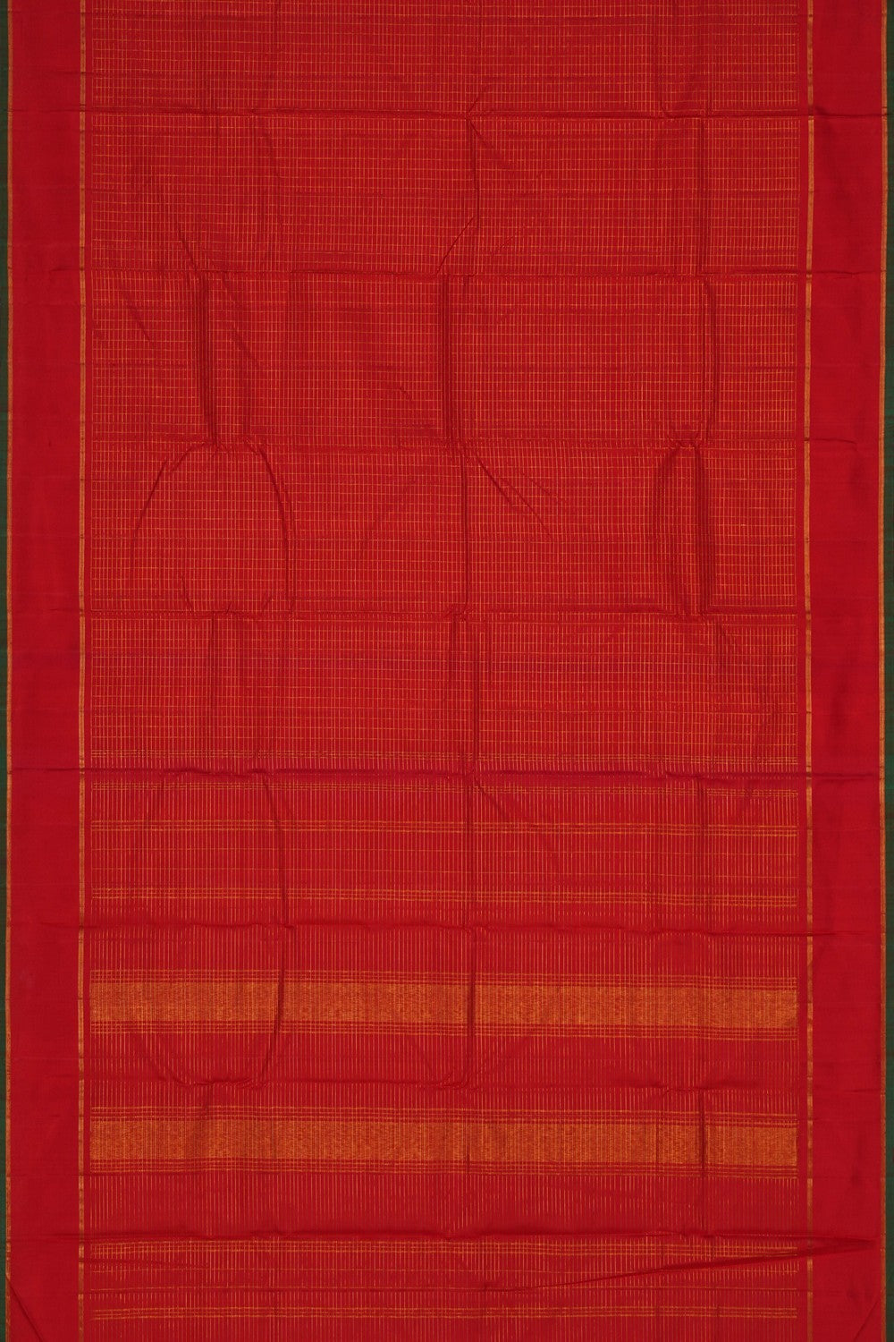 Image of Kanchi Silk Kattam Red Saree