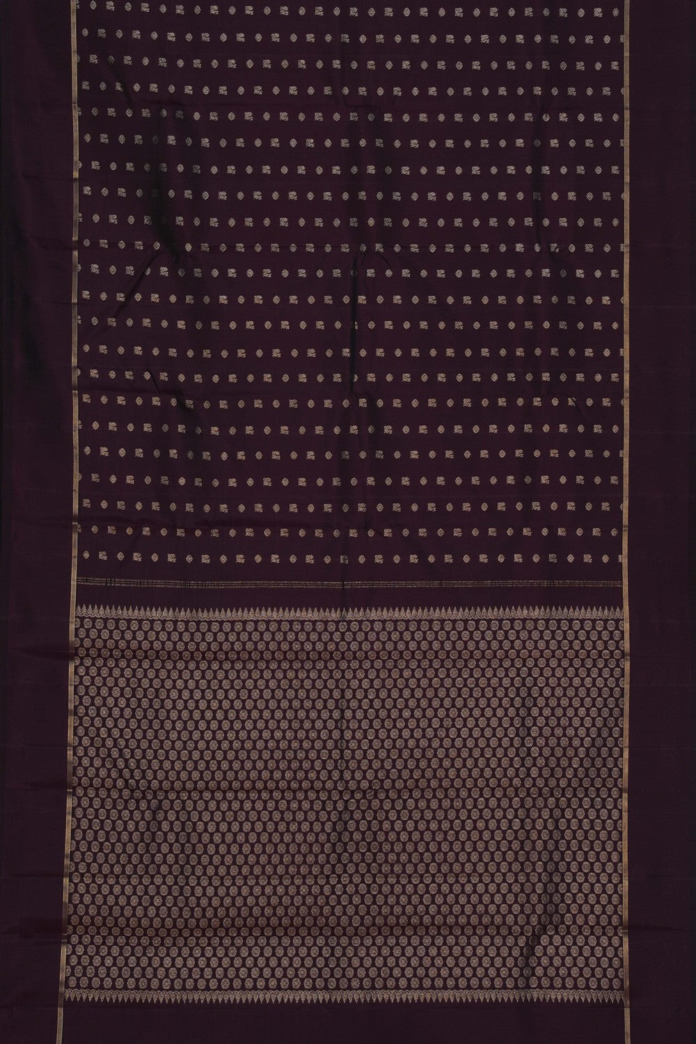 Image of Kanchi Silk Brown Saree