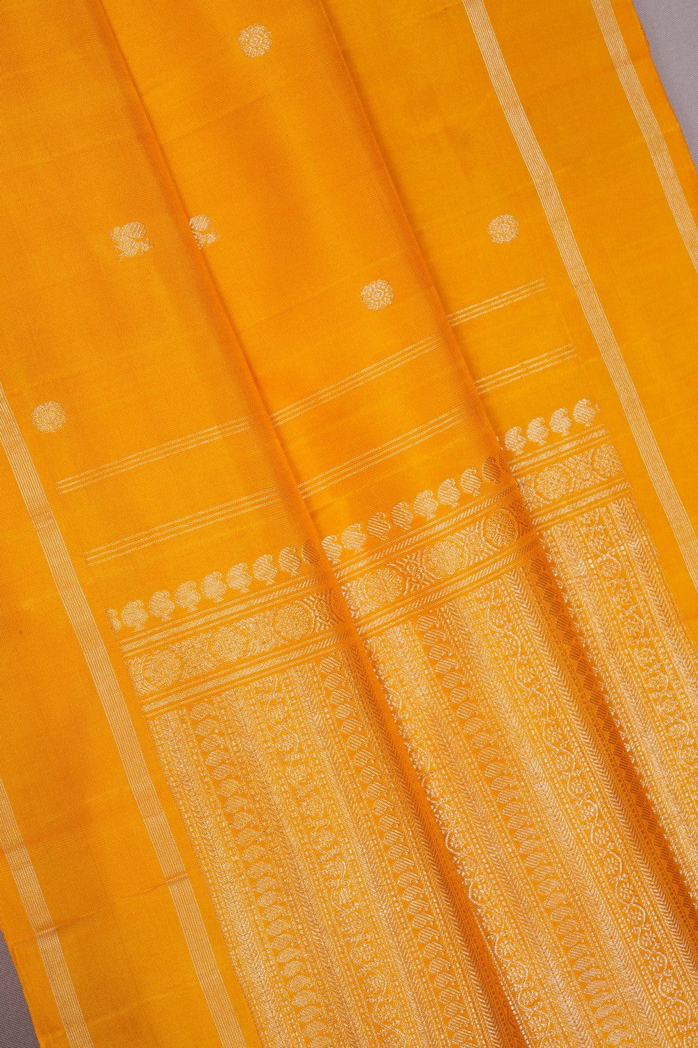 Image of Kanchi Silk Mustard Saree