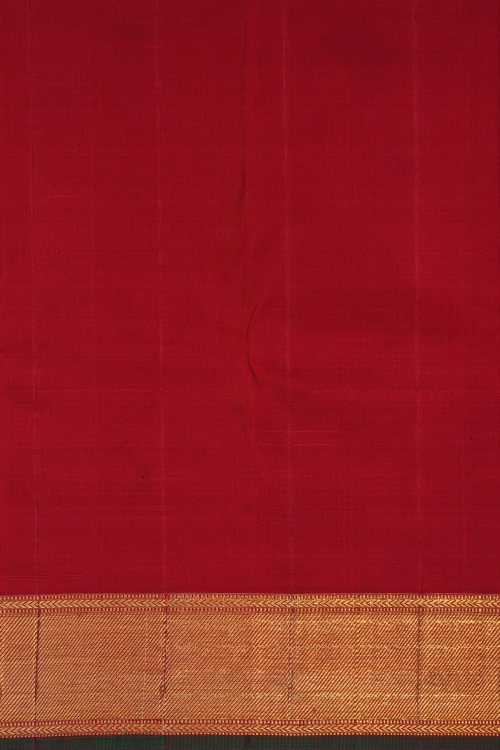 Image of Kanchipuram Silk Brocade Red Saree