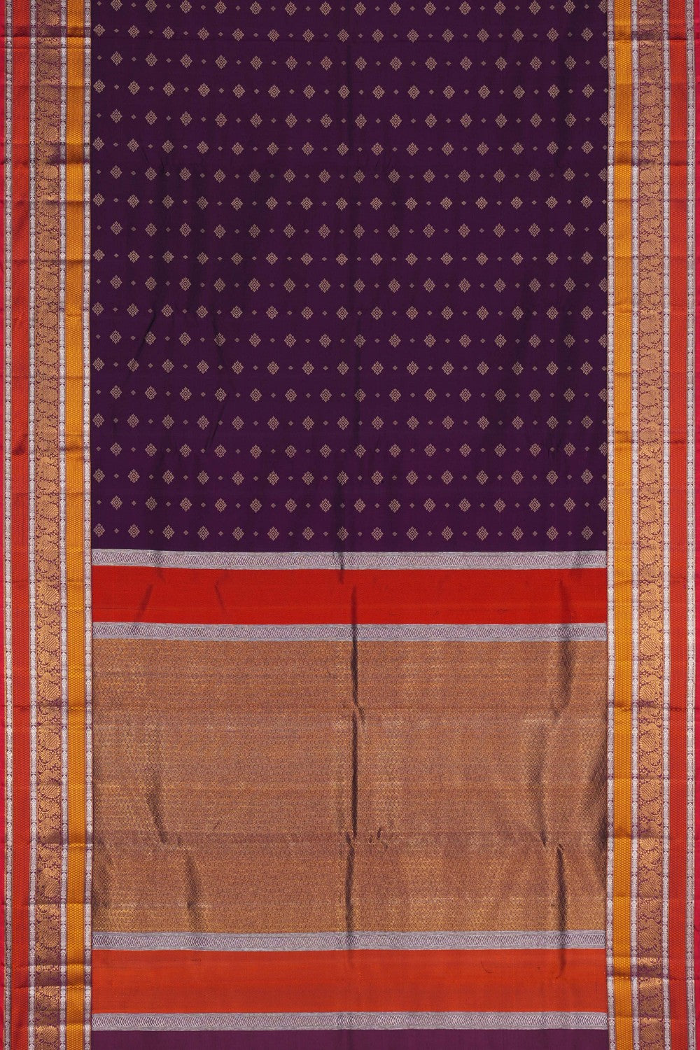Image of Kanchipuram Silk Purple Saree