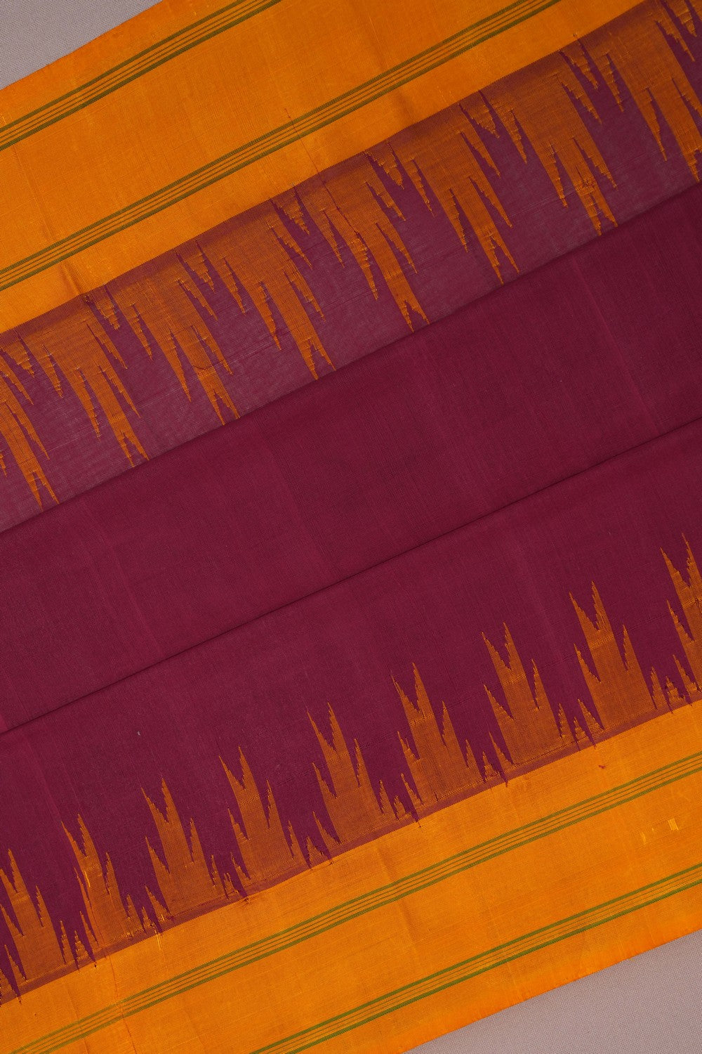 Image of Kanchi Plain Maroon Saree