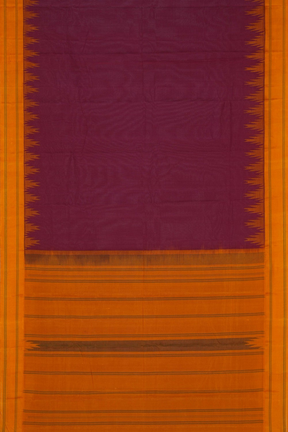 Image of Kanchi Plain Maroon Saree