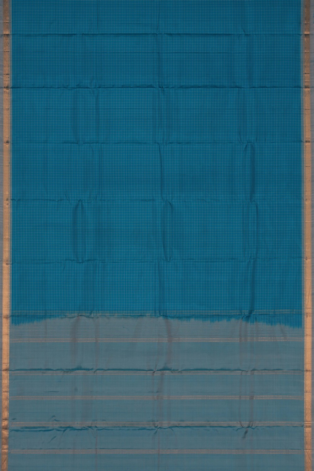 Image of Kanchipuram Silk Blue Saree