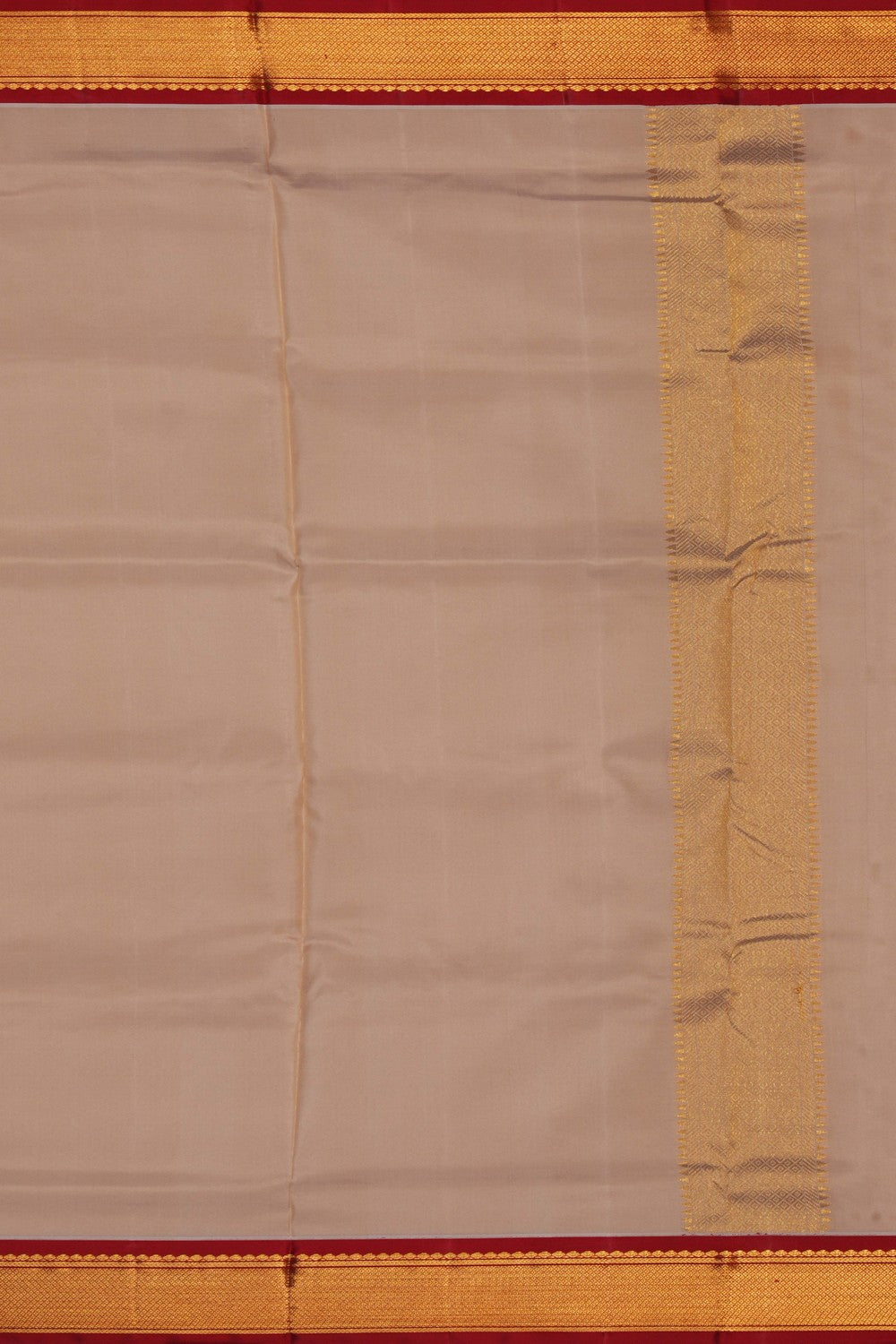Image of Kanchi Silk Beige Traditional Dhoti With Kanduva (8 X 4)