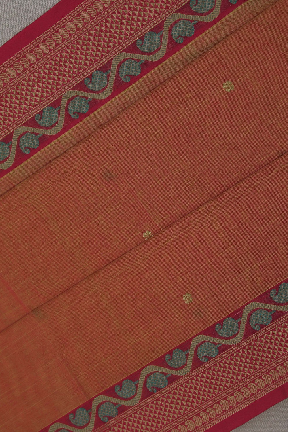 Image of South Cotton Red Saree