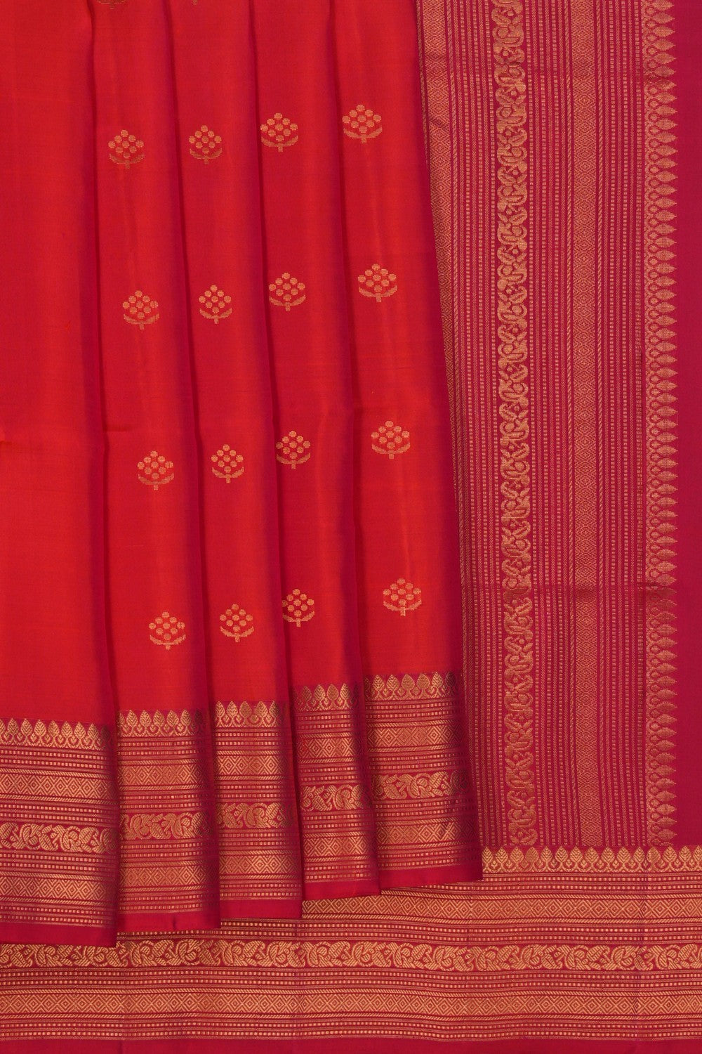 Image of South Silk Red Saree