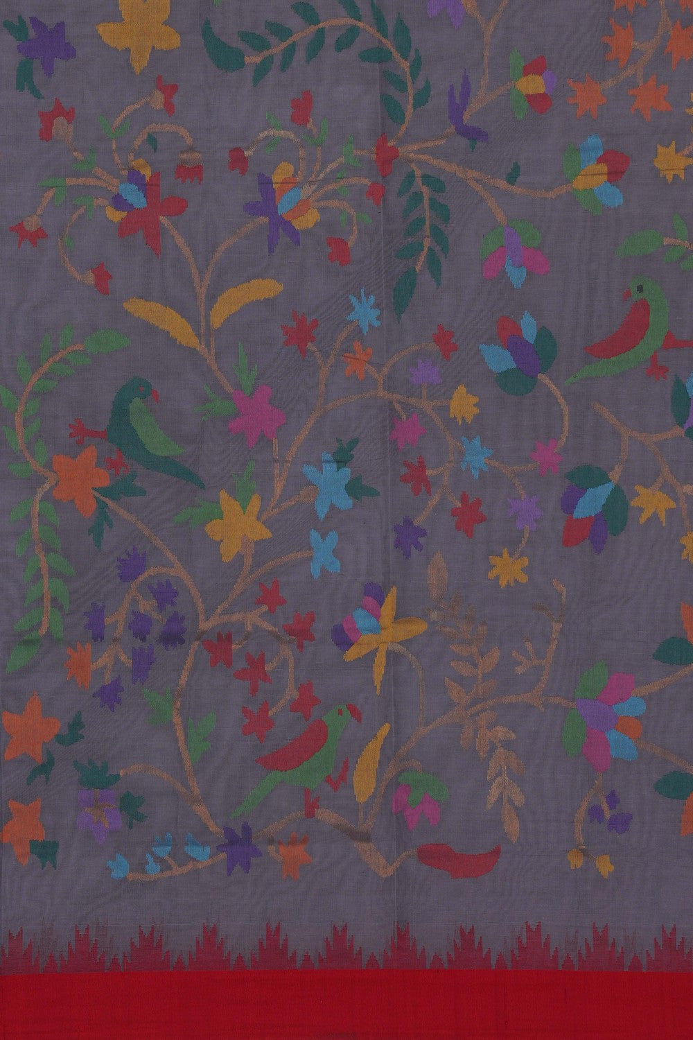 Image of Uppada Cotton Grey Saree