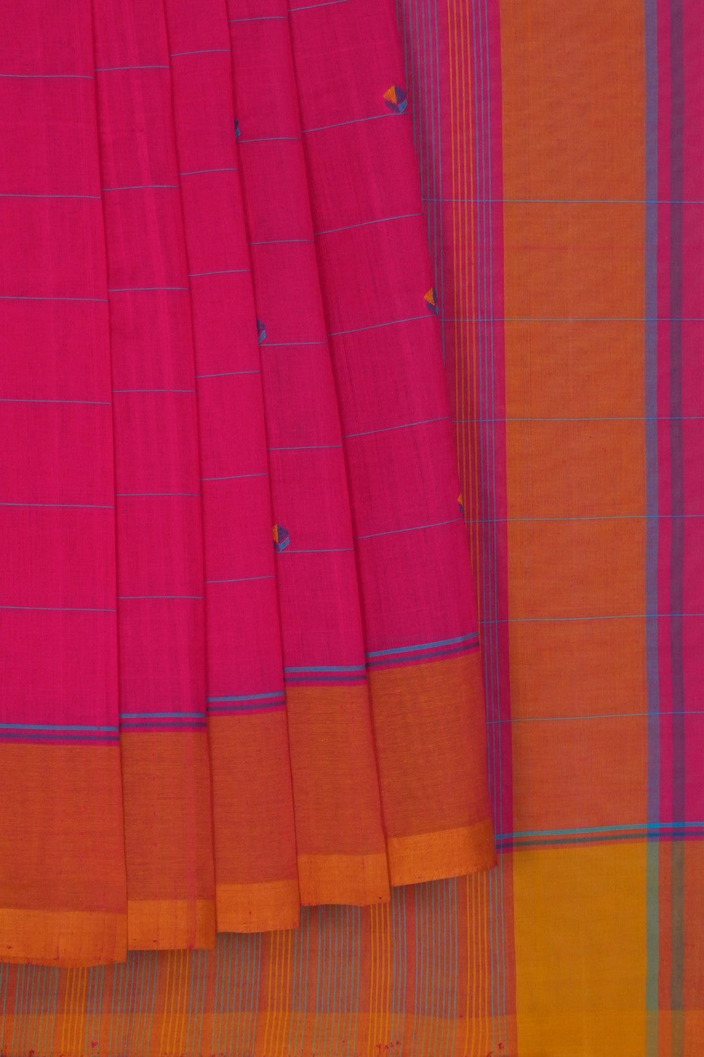 Image of Ponduru Cotton Pink Saree