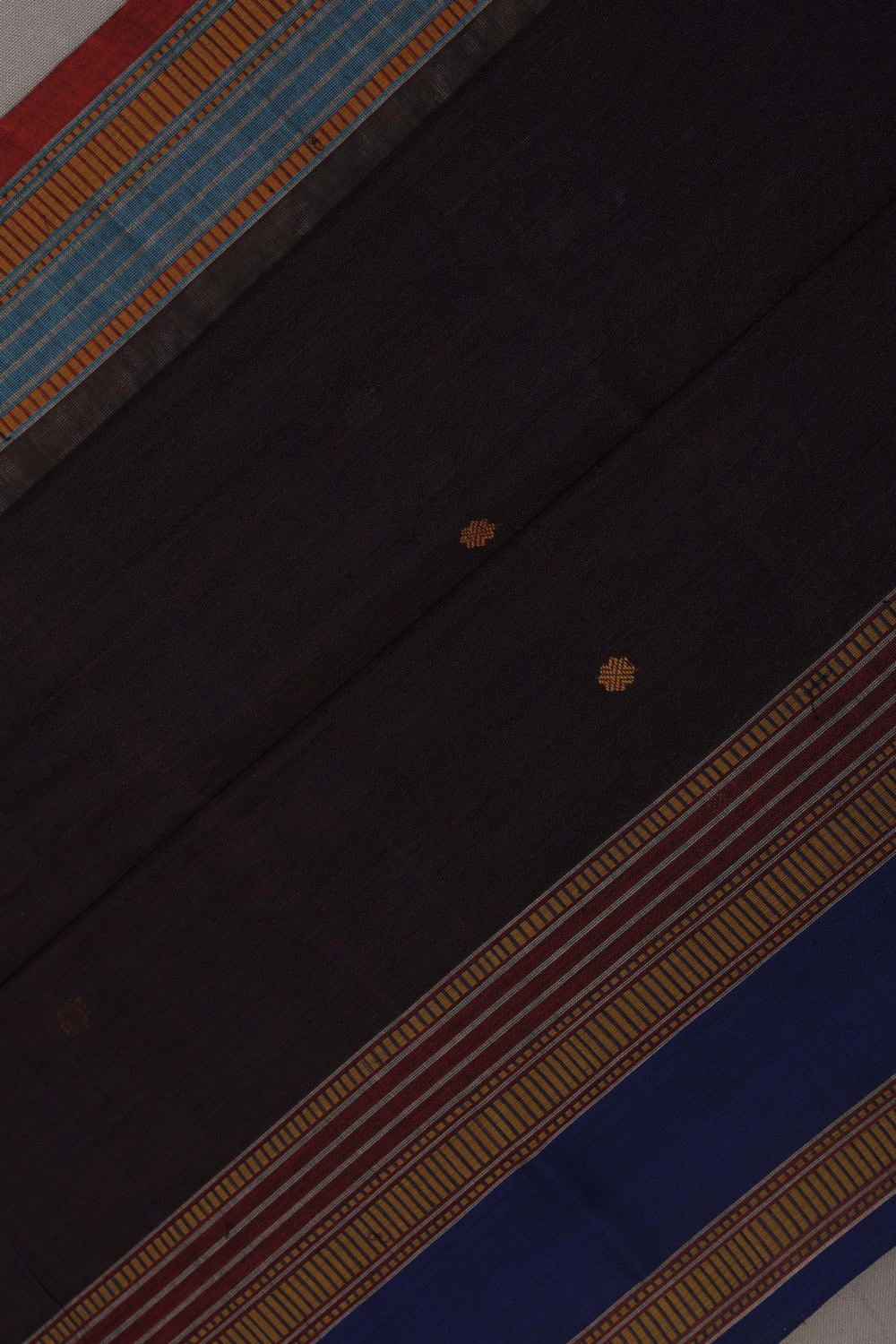 Image of Kanchi Cotton Brown Saree